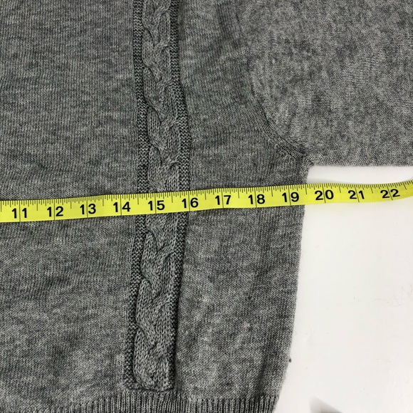 Sparrow Gray Kimi Turtleneck Wool Cable Sweater L - Picture 5 of 7